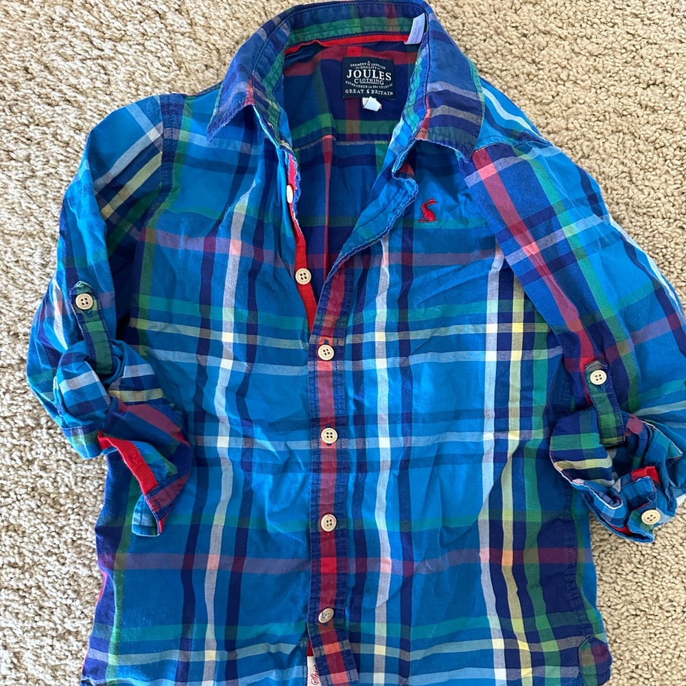Joules Boys Button down shirt- size 8